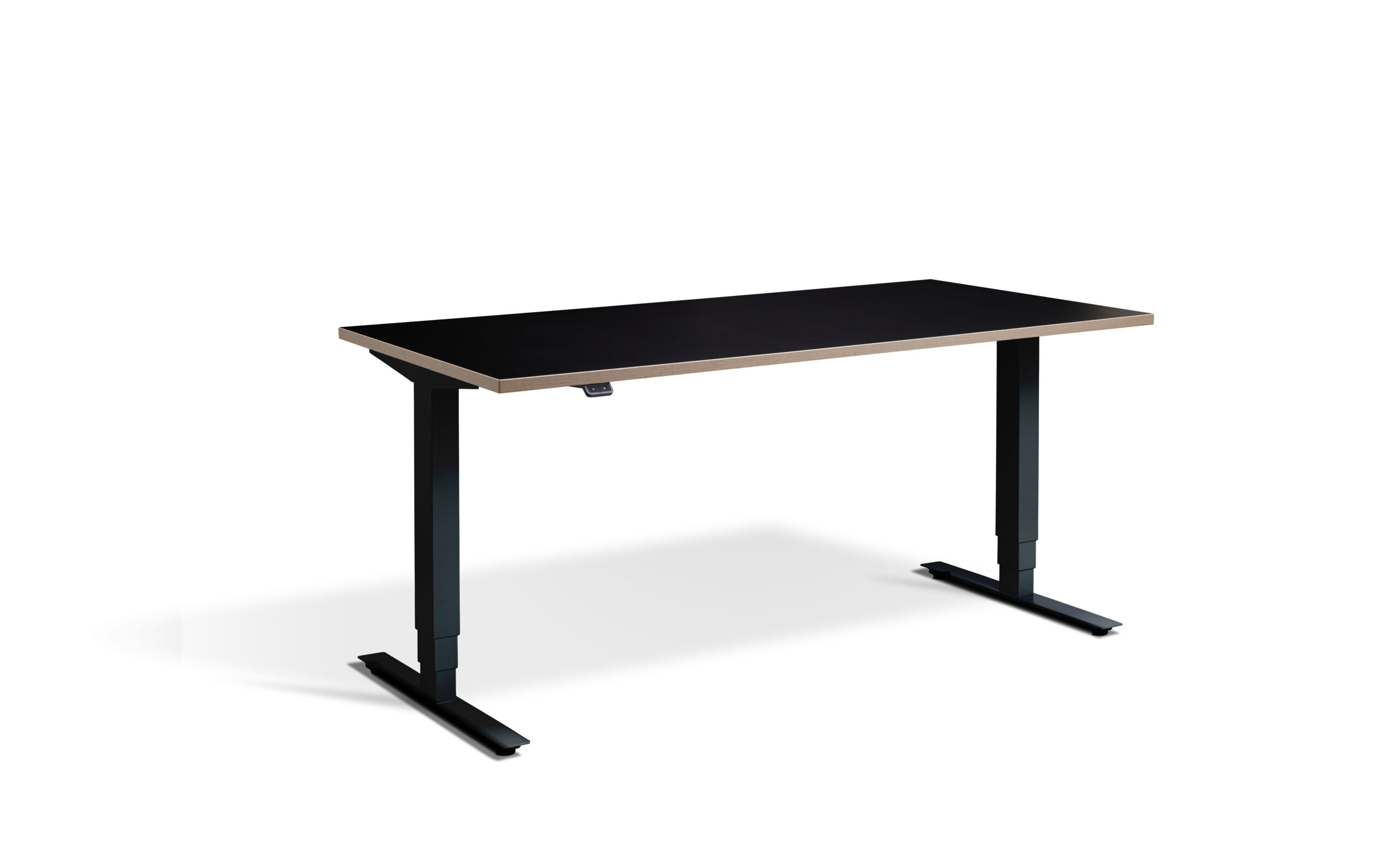 Advance Height Adjustable Workstation With Black Ply Edge Top