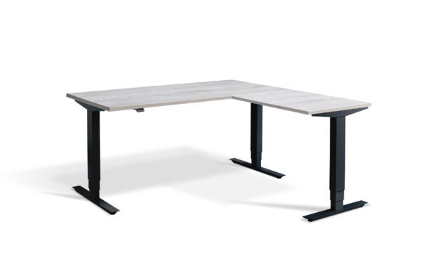 Advance Height Adjustable Corner Workstation With Cascina Pine Top