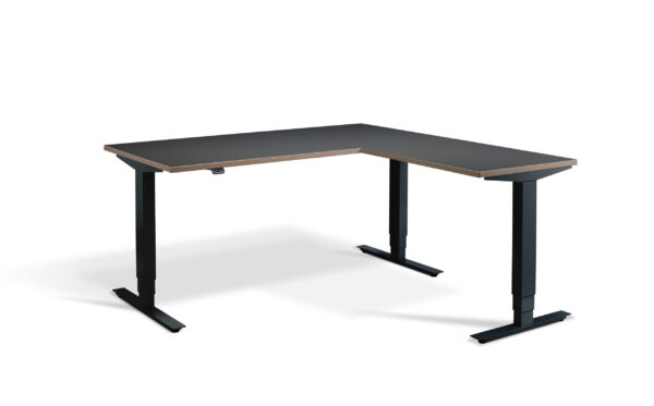 Advance Height Adjustable Corner Workstation With Graphite Ply Edge Top