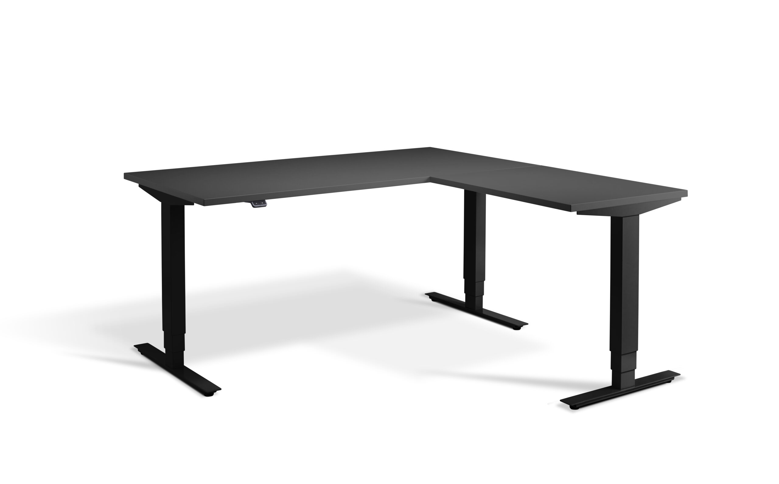Advance Height Adjustable Corner Workstation With Graphite Top
