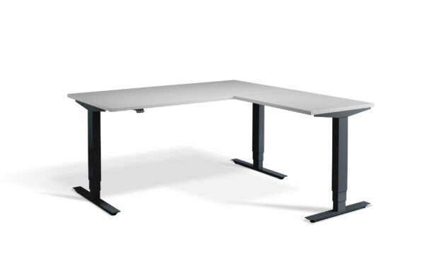 Advance Height Adjustable Corner Workstation With Grey Top