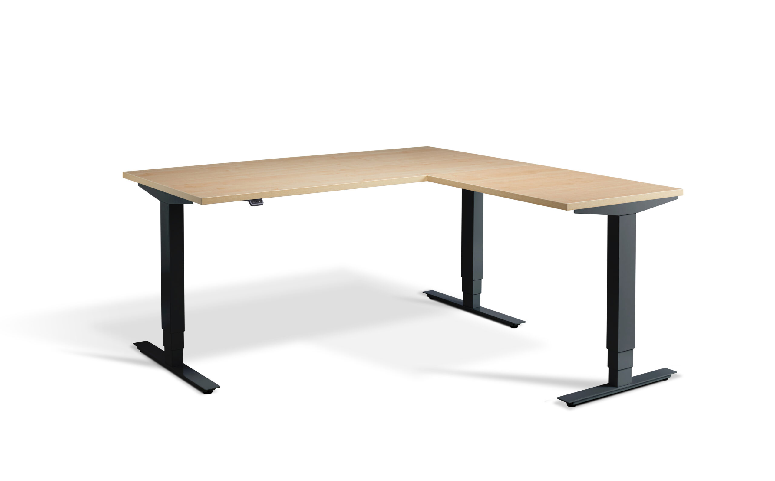 Advance Height Adjustable Corner Workstation With Maple Top