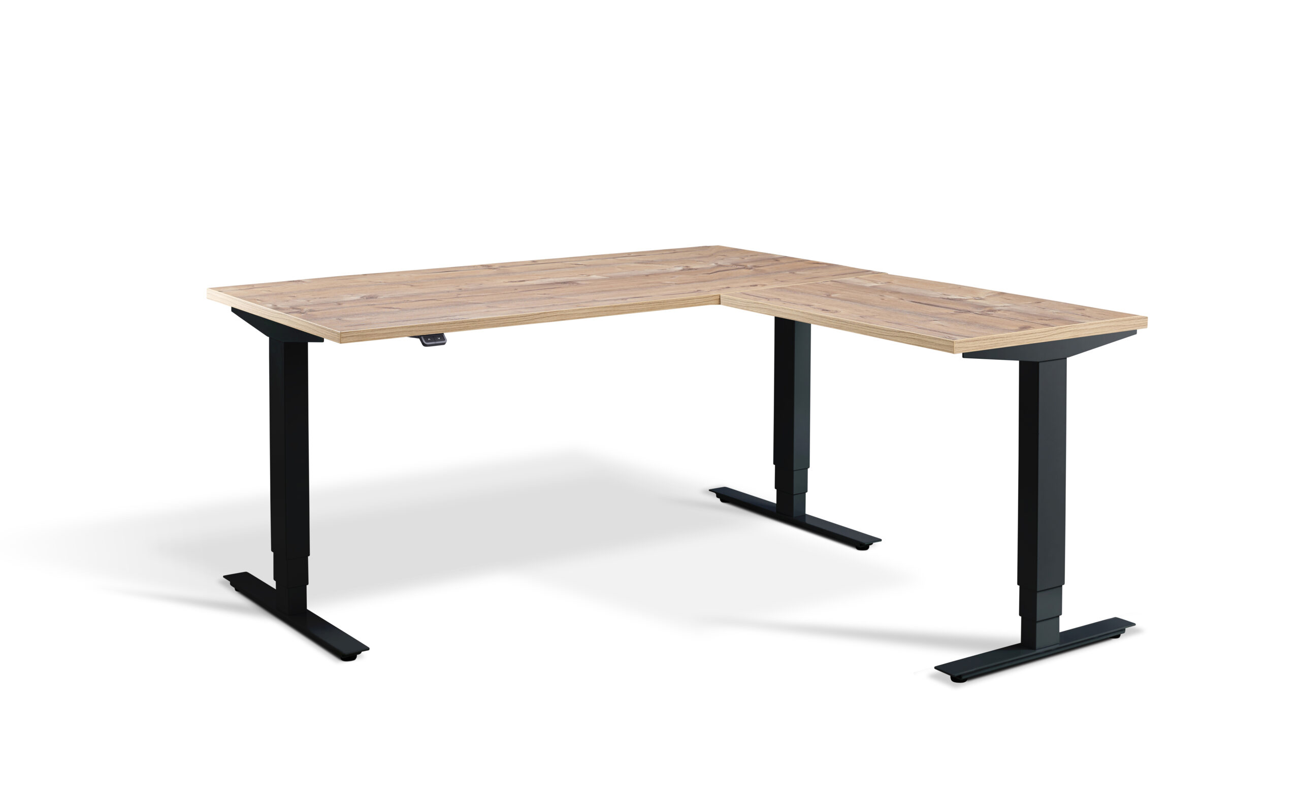 Advance Height Adjustable Corner Workstation With Timber Top
