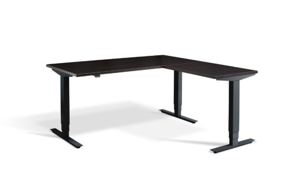 Advance Height Adjustable Corner Workstation With Wenge Top