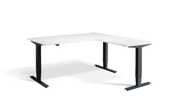 Advance Height Adjustable Corner Workstation With White Top