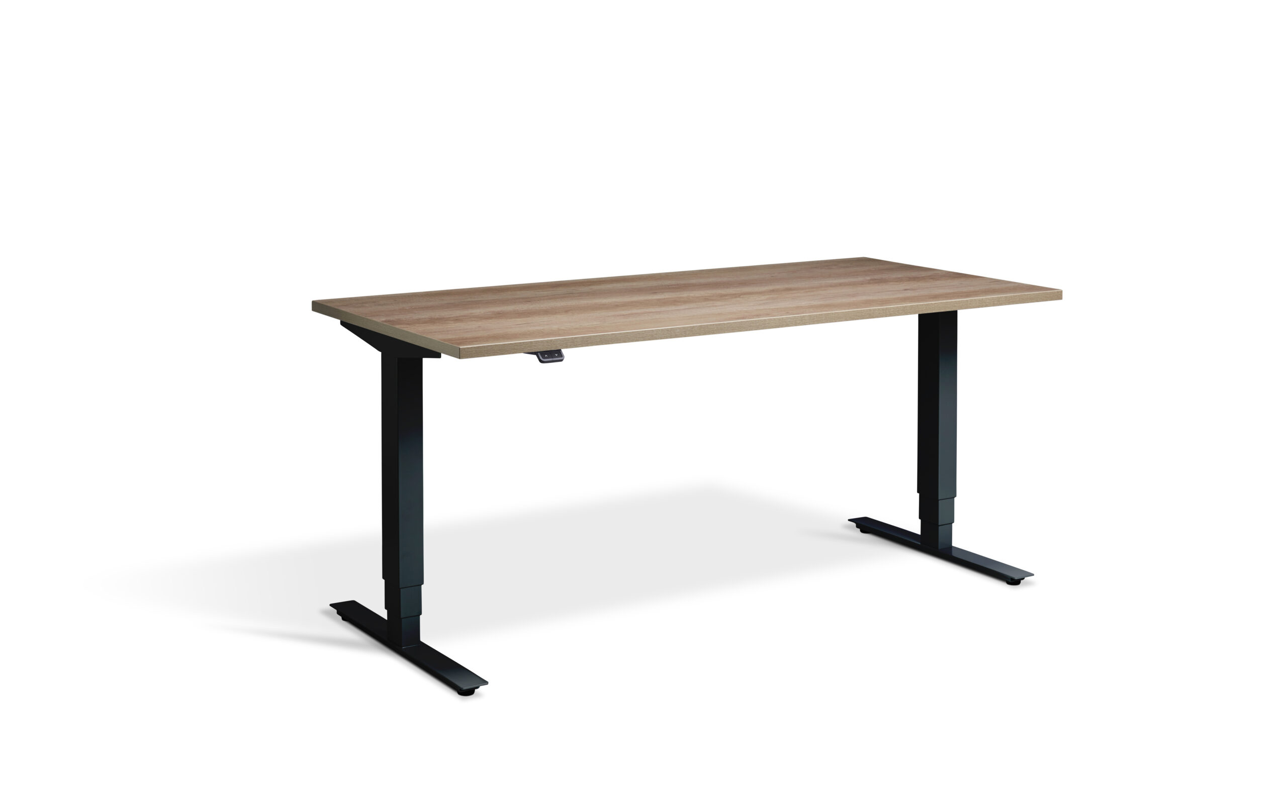 Advance Height Adjustable Workstation With Grey Nebraska Oak Top
