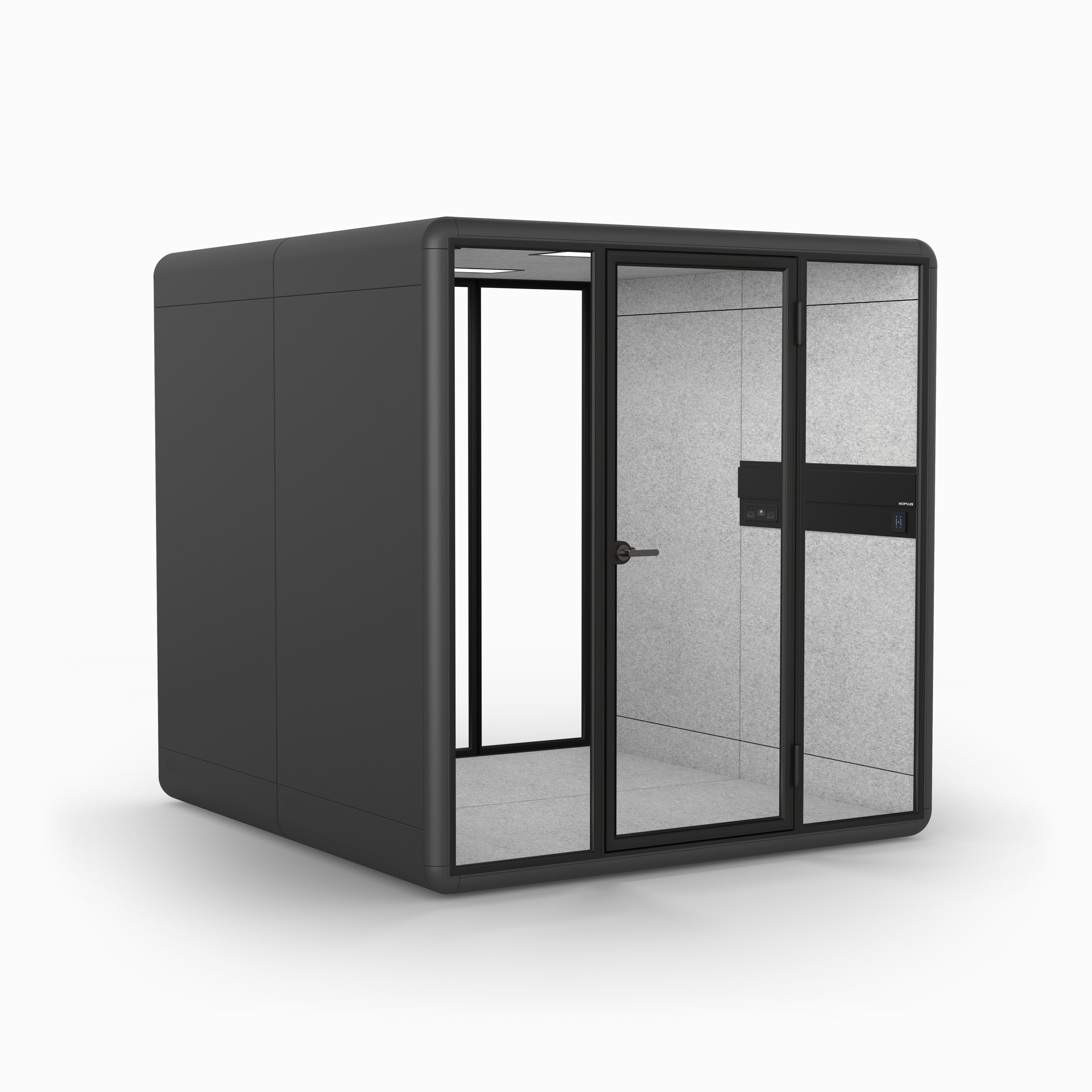 Duo 6 Person Meeting Booth in Grey