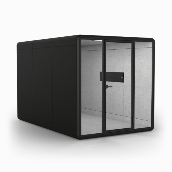 Duo 8 Person Meeting Booth in Black