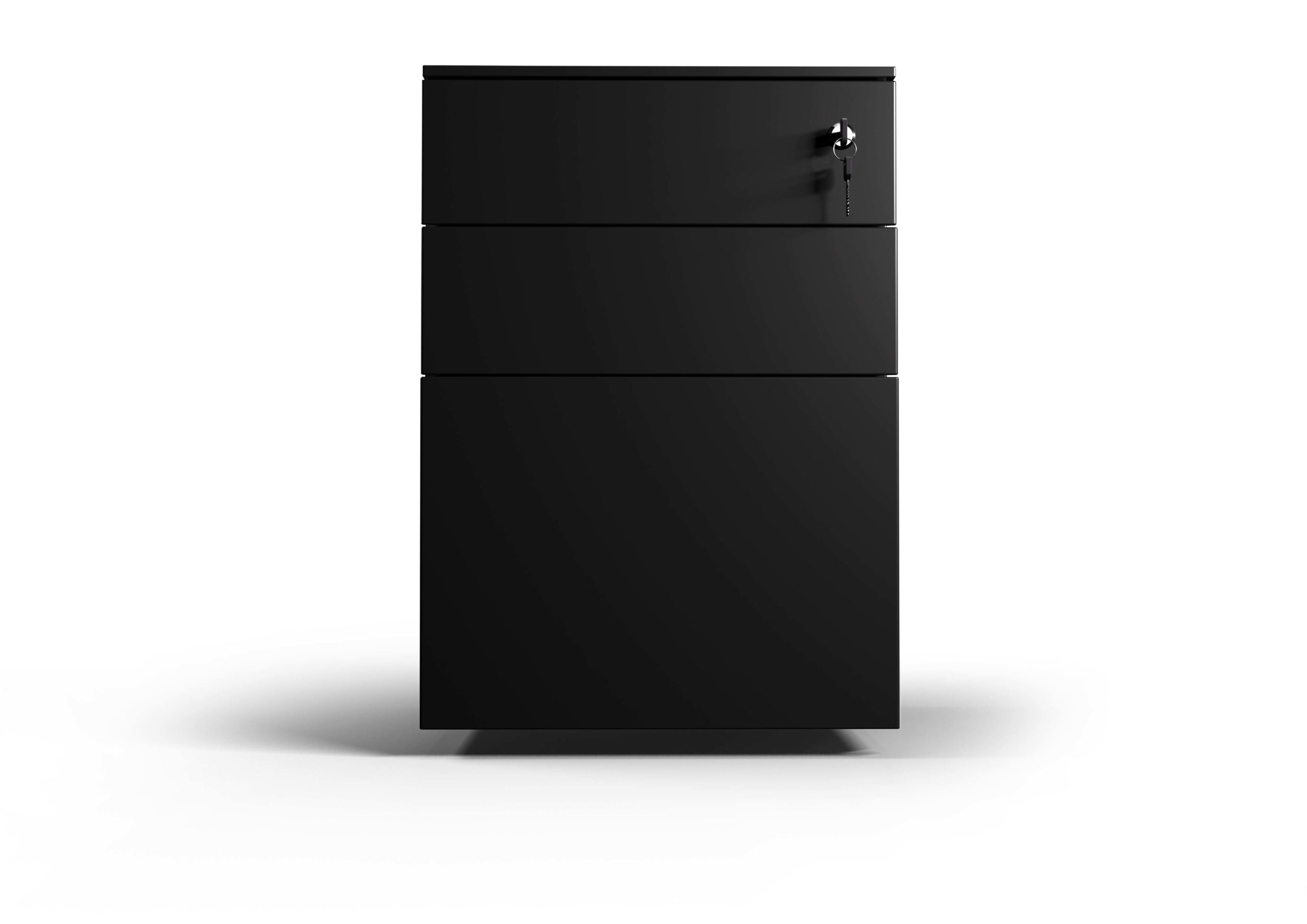 Cube Steel Mobile Pedestal in Black - Image 2
