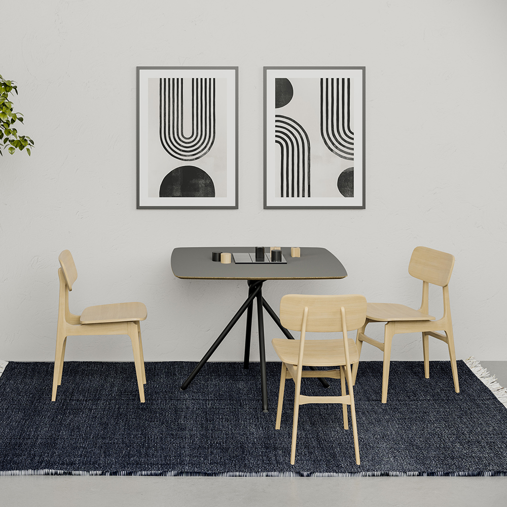 Twyst Table Choice of Frame Finish Round 1000mm Top - Image 5