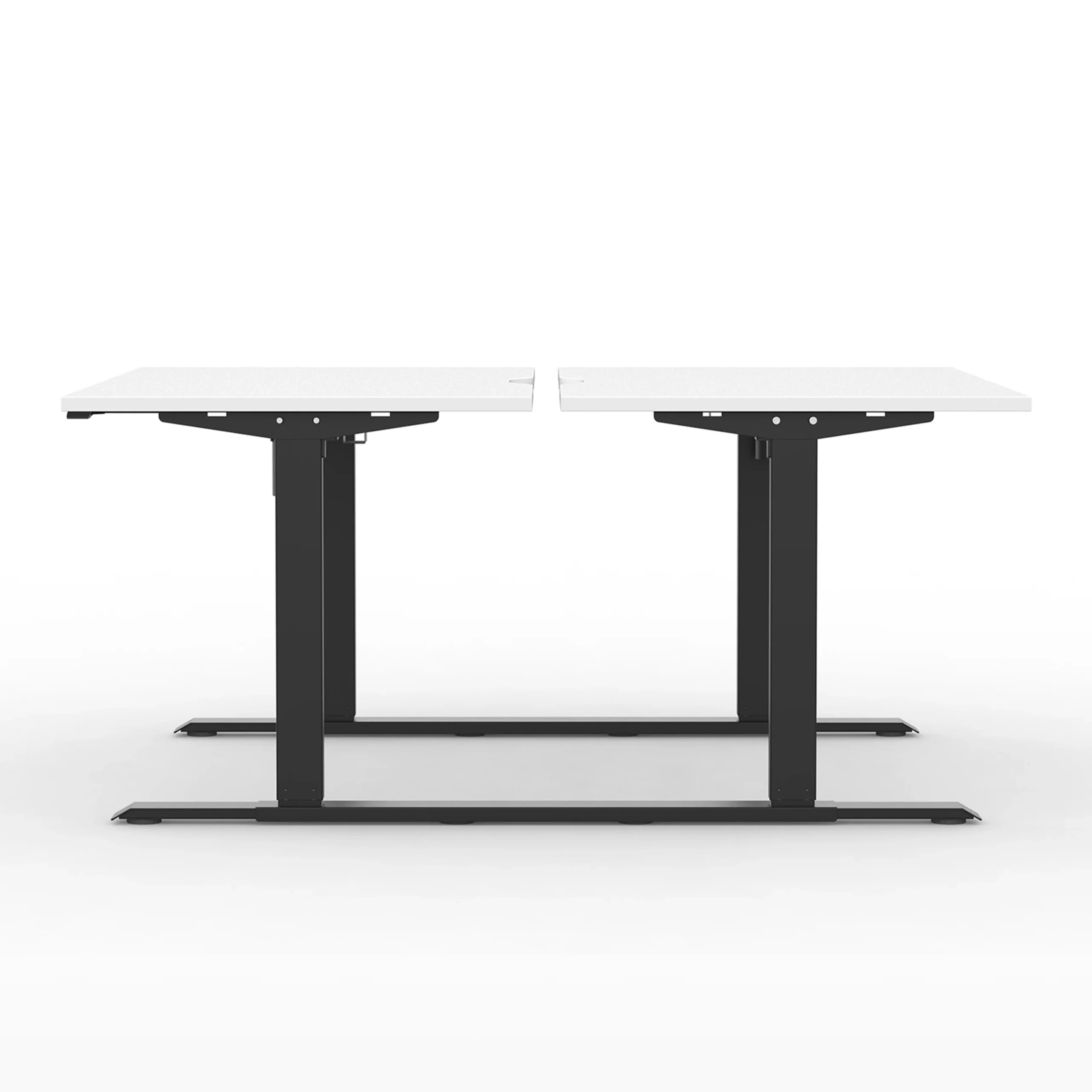 Alto 1 Height Adjustable Twin Workstation Black Frame - Image 2