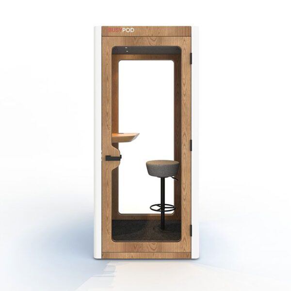 Busypod Phonebooth White & Oak