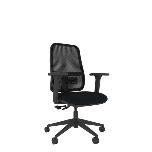 Xero Black Mesh Task Chair with Seat Slide and Height Adjustable Arms