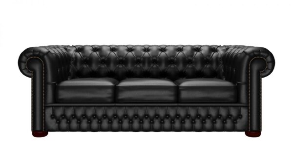 Button Back Sofa Antique Black