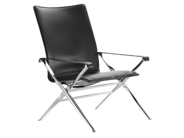 Refurbished B&B Italia Beverly Folding Brown Leather Armchair