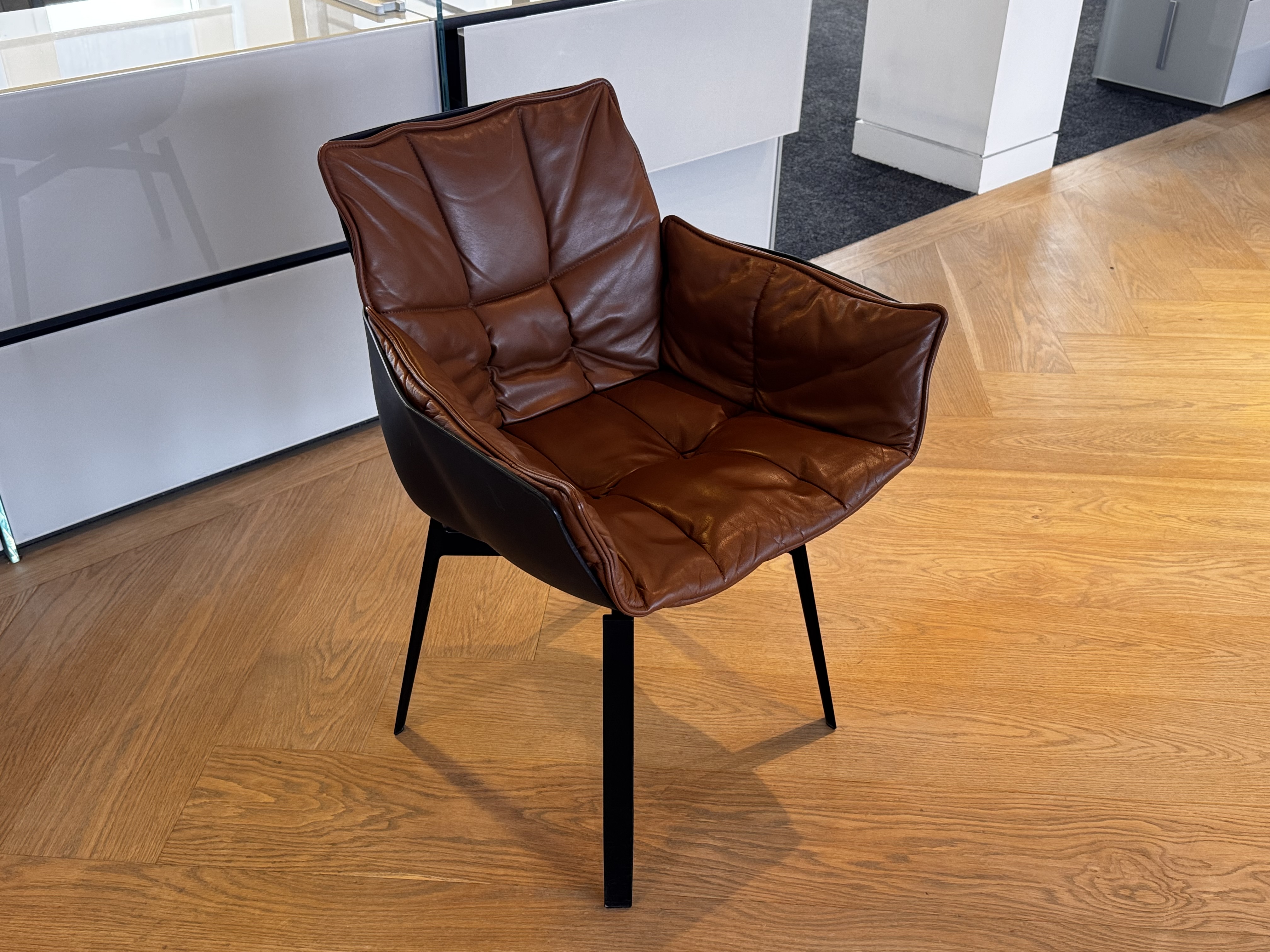 Refurbished B&B Italia Husk Brown Leather Chair - Image 2
